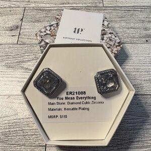 Birthday Collection Silver Cubic Zirconia Earrings